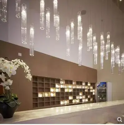 Us 50 0 50 Off Chandelier Hotel Project Modern Nordic Simple Chandelier Restaurant Art Reception Desk Decorated Modern Glass Chandelier In Pendant