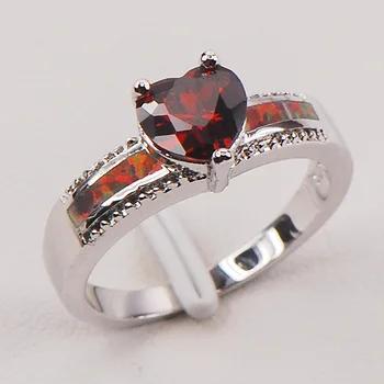 

Garnet Red Fire Opal 925 Sterling Silver Woman Ring Size 6 7 8 9 R1139 Fashion Noble Wholesale Jewelry Free Shipping