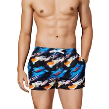 Мужские быстросохнущие шорты для плавания летние пляжные шорты с карманами печатная плата с эластичной резинкой на талии