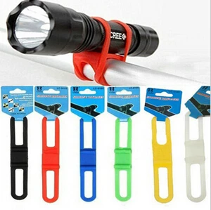 2Pcs Bike Front Light Holder Silicone Elastic Tie Rope for Bike Bicycle Camping