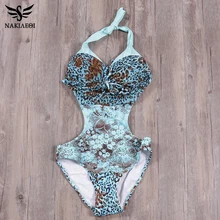 NAKIAEOI, сдельный купальник, женский сексуальный сетчатый купальник, Леопардовый боди, купальный костюм, новинка, монокини, пляжные купальники