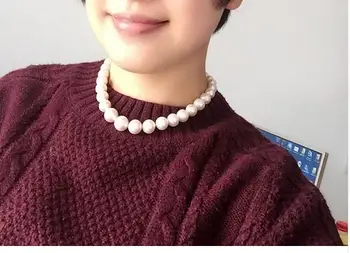 

Wholesale >>charm Jew. Gorgeous Natural white 13-14mm kasumi Pearl Necklace