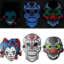 

Halloween LED Light Mask Dynamic Sound Control Mask Luminous Glowing Flash Cosplay Full Face Masks Carnaval Party Supplies Z35