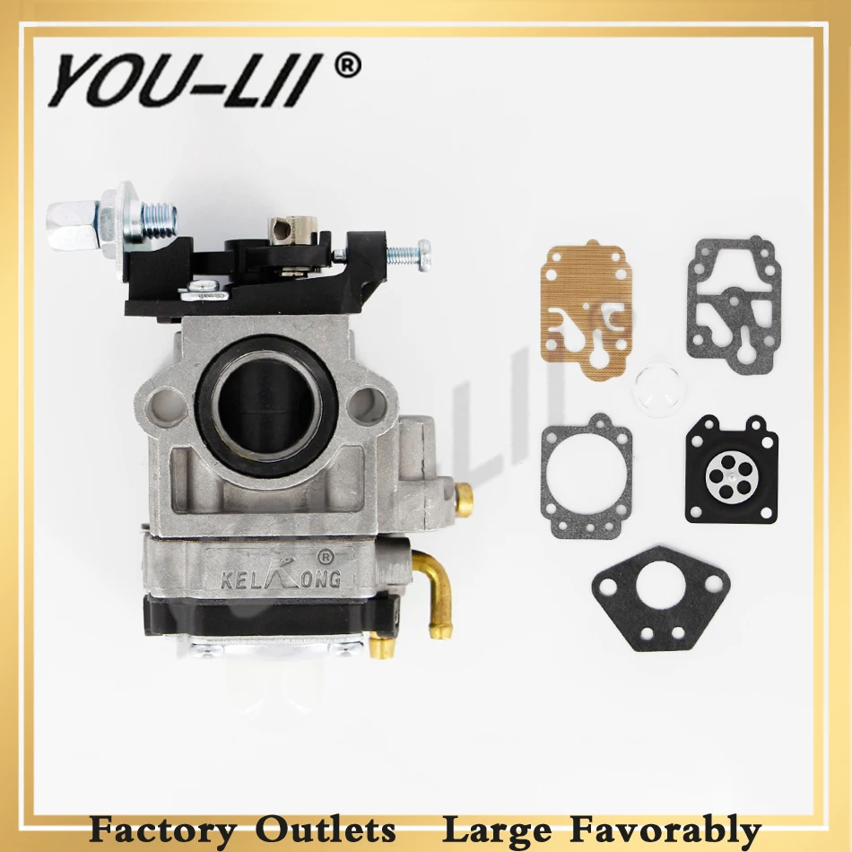 

YOULII Carburetor Carb for 40cc 43cc 49cc Engine 2 Stroke Mini-Choppers ATVs Pocket Bikes Quad Hedge Trimmers Brush Cutters Part