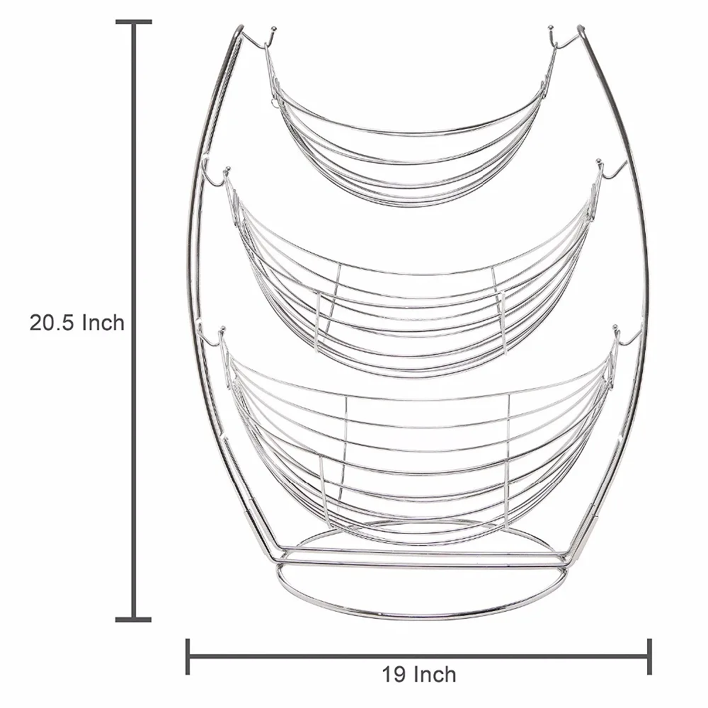3-х уровневый гладить большая корзина для хранения фруктов для фруктов из металла дисплей стенд черные ягоды держатель корзина для домашнего декора гостиной украшения