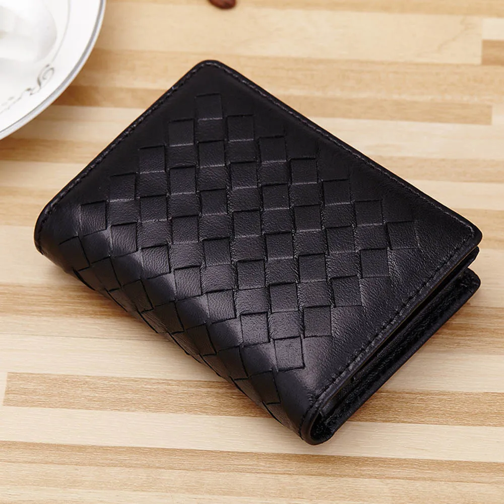Fashion Men Sheepskin Leather Mini Wallets Women Business Credit Card Holder ID Pocket Hasp Simple Travel Wallet Coin Purse|card holder id|credit