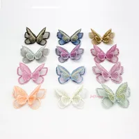 Buy 20PCS Double-Layer Embroidery Butterflies 3D Handmade Butterfly Patch Appliques For Jewlery Making Hair Accessories Online
