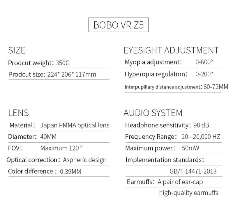 Bobovr Z5 3D VR Очки виртуальной реальности очки погружения Android 120 FOV Google Cardboard шлем для 4-6,2 'смартфон