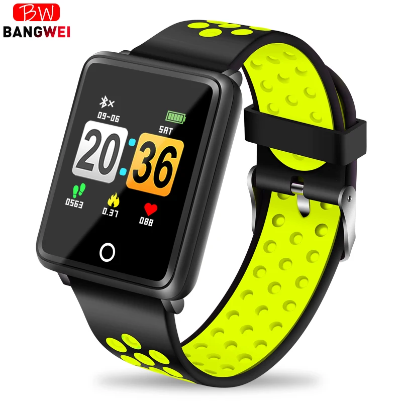 

BANGWEI New Fashion Sport Smart Watch Women Fitness Wristband Blood Pressure Heart Rate Monitor Pedometer Watch IP67 Waterproof