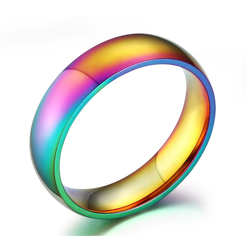 6mm wide gay pride rings jewelry rainbow color wedding rings for women and men wholesale stainless - Gay Mens Wedding Rings 6mm wide gay pride rings jewelry rainbow color wedding rings for women and men wholesale stainless - Gay Mens Wedding Rings