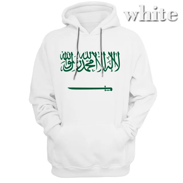 2018 Saudi Arabia Saudi Flag Men Fashion Casual Apparel Hoodies Sweatshirts Outerwear Hooded