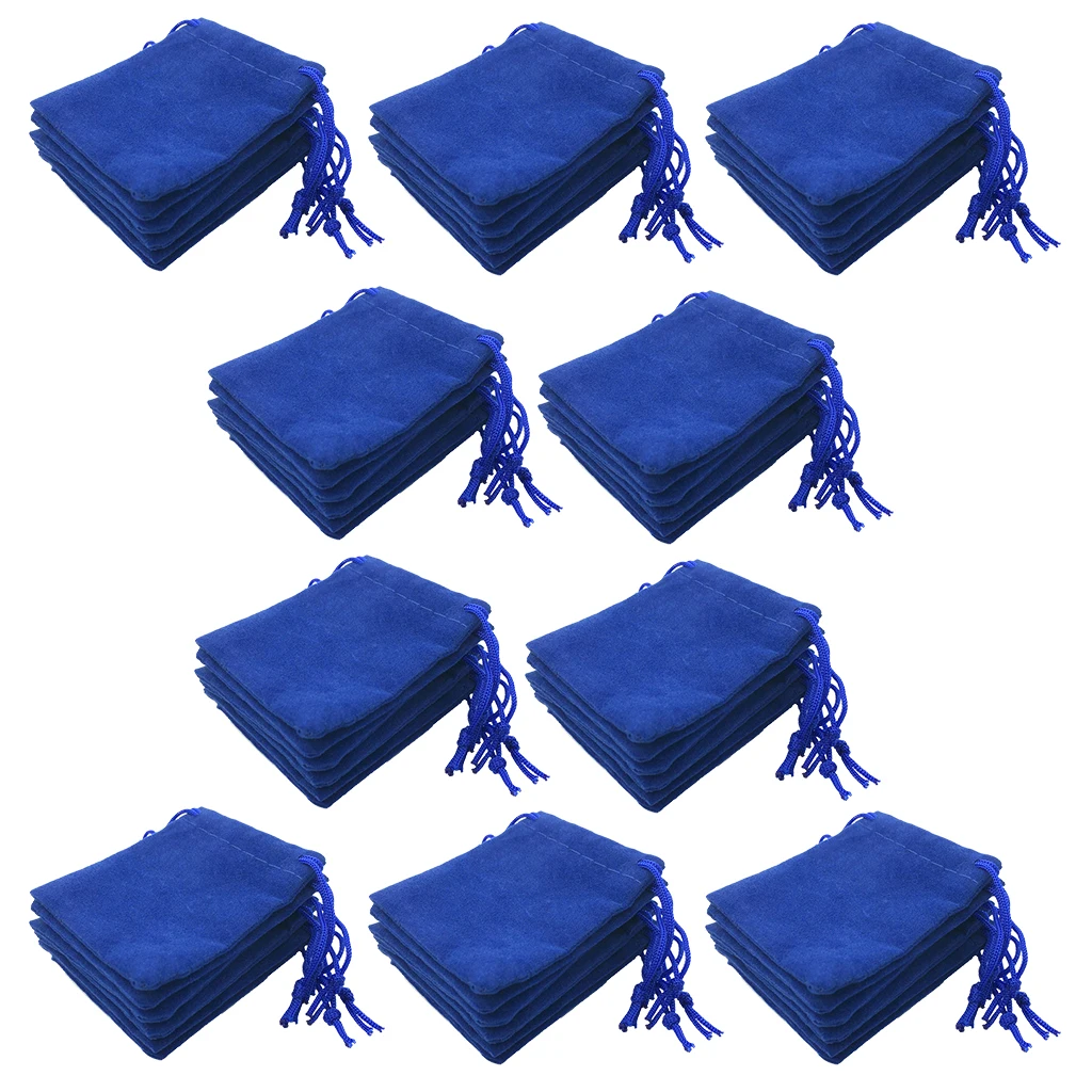 50 Pieces Velvet Bag Drawstring Jewelry Pouches Candy Wedding Christmas Favors