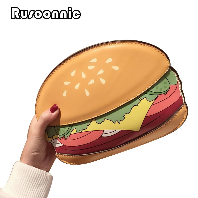 

Bolsa Cupcake Women Bag Popcorn Messenger Bags Ice Cream Women Leather Handbags Hamburger Clutch Fries Bolsas Feminina
