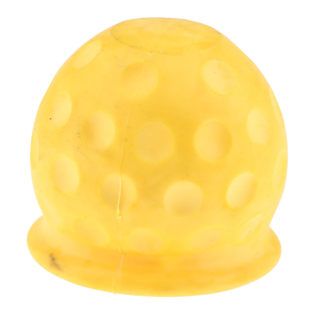 Universal 50mm Rubber Tow Ball Cover Caps Towing Hitch for Caravan Trailer Towball Protect  Yellow 