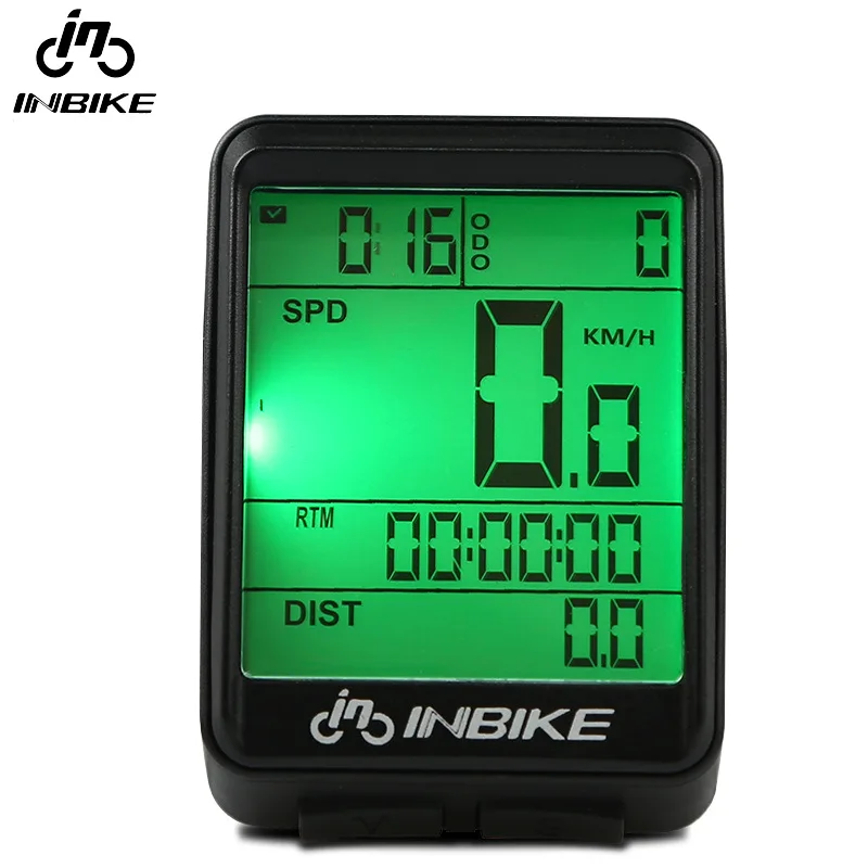 INBIKE Rainproof Bicycle Computer Wireless MTB Bike Cycling Waterproof Odometer Stopwatch Speedometer Watch LED Digital Rate