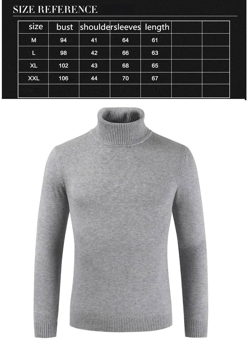 2019 новый бренд осень зима для мужчин свитер водолазка одноцветное цвет повседневное верхняя одежда мужской тонкий прилегающий вязаный