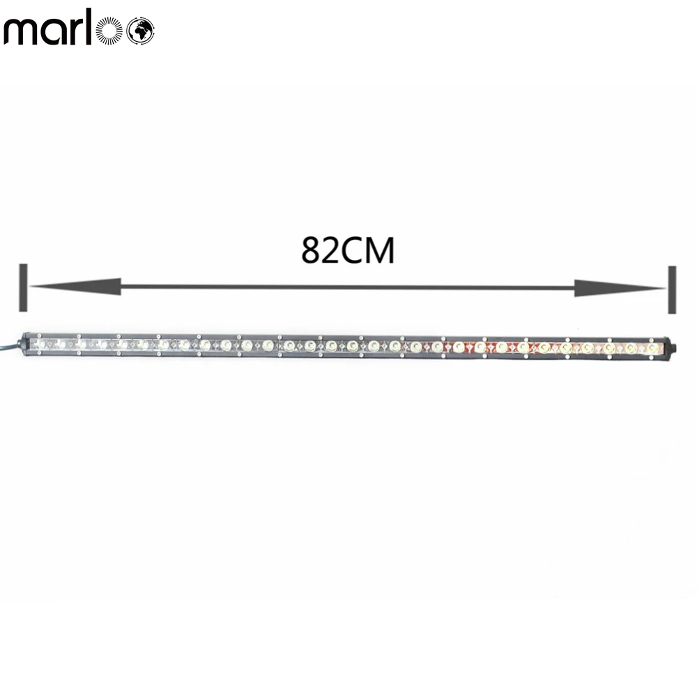 Marloo 30inch 90W Single Row Led Light Bar LED Offroad Light For Car Jeep JK 4WD
