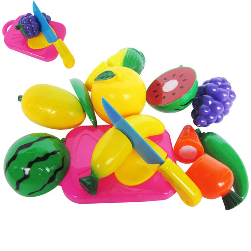 

Children Pretend toys Cut fruit toys Play house Learning and Educational Vegetables puzzle toys Real life Kitchen food toy set
