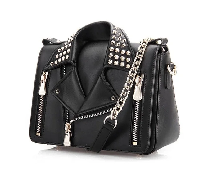 

2018 new OMTO handbag fashion handbag rivet rivet personality shoulder diagonal cross lady bag