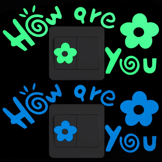 how are you luminous switch decals wall stickers kids room diy