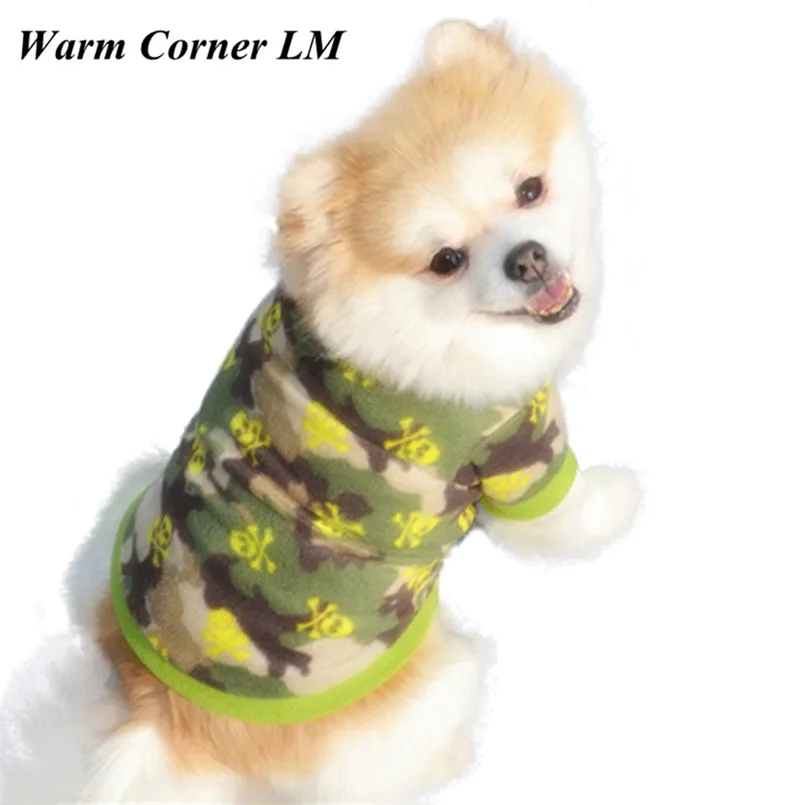 Buy 1PC Pet Clothes Skull Camouflage Pullover Fleece