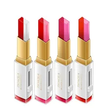 Новая двухцветная водостойкая Матовая жидкая губная помада с увлажняющим действием, гладкая Помада для губ, долговременная помада, блеск для губ, косметический макияж