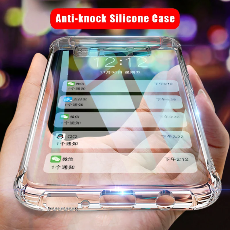 

Luxury Anti-knock Silicone Case For Samsung S10 S8 S9 Plus S10E 5G LITE Transparent Cover Case For Samsung S7 Edge Note 8 9 Case