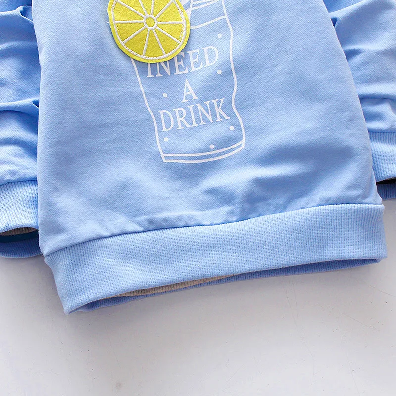 Fanfiluca Brand Cotton Girls T shirts For Baby Girl Spring Long Sleeve Kids Choths Blouse Lemon Style T-shirts
