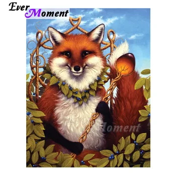 

Ever Moment Diamond Painting Handmade Fox Queen Scepter Picture Of Rhinestone Full Square Diamond Embroidery Mosaic 3F1813