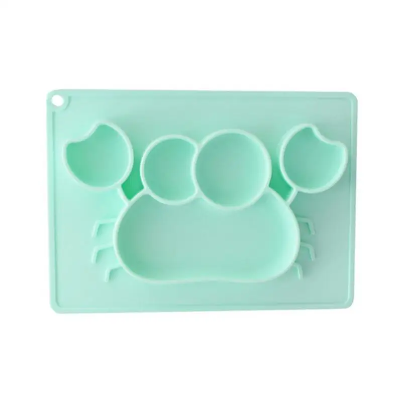 Baby Feeding Mat Toddlers Silicone Placemat Dishwasher Microwave Oven Safe Fits Most High Chair Trays Tableware - Цвет: B