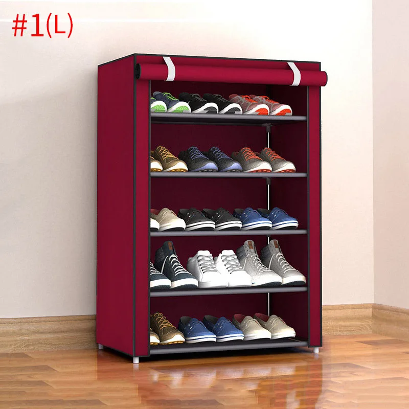 Обувные стеллажи, мебельный органайзер, несколько слоев для защиты обуви от пыли, Полка для шкафа, домашний стеллаж для хранения обуви, органайзер, подставка, держатель, экономия - Цвет: style1 L
