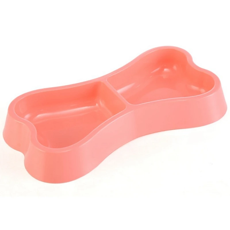 

Small Bowls for Cats Plastic Pet Food Container Bone Shaped Puppy Dog Double Bowls Cat Water Feeder Cute Colourful Pet Feeders