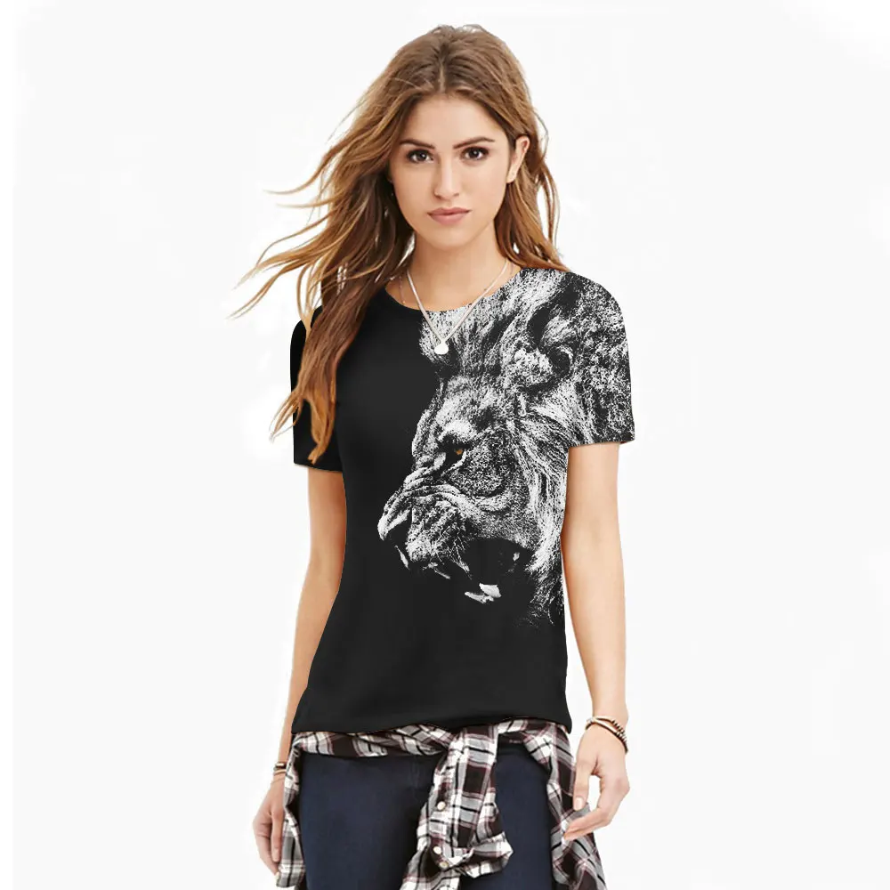 جديد أزياء المرأة/رجال 3d القط الشمسية t-shirt ماركة المحملة قمم قصيرة الأكمام قمم للمرأة الملابس الصلبة س الرقبة تي قميص