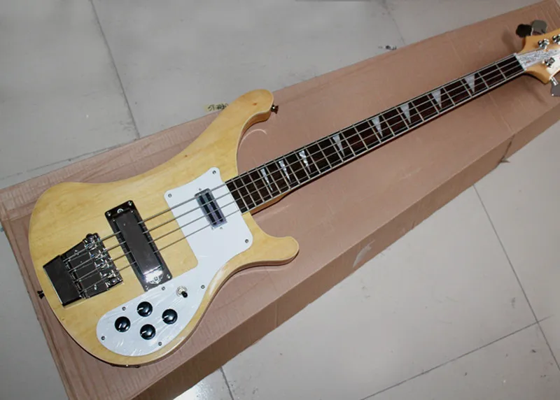 Фабрика изготовленная на заказ натуральная деревянная цветная электрическая бас-гитара с белой накладкой, палисандр гриф, предложение по индивидуальному заказу