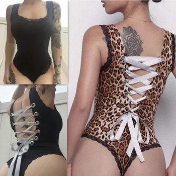 

Encryption Hot Sale Sheer Lace Leotard Women Halter Transparent Mesh Bow Sexy Jumpsuit 2020 Leotard Leggings Leotard Thong