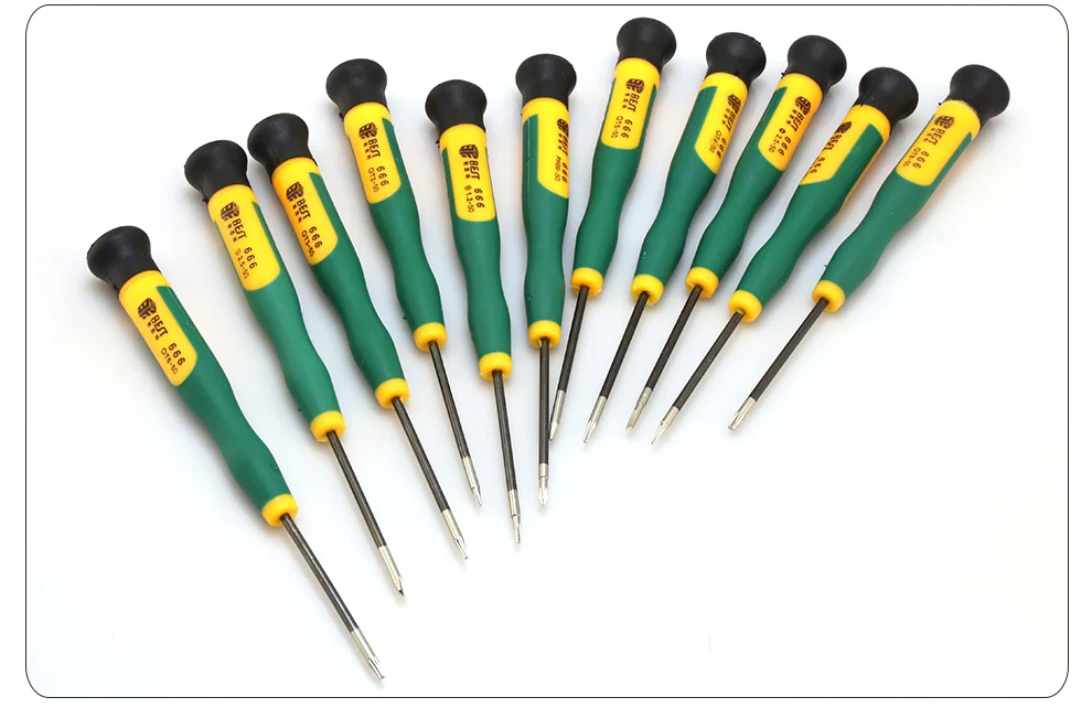 BST-666 12 в 1 Torx T2, T3, T4, T5, T6, T8, Phillips PH00, PH000 Pentalobe, 5-ти точечные 0,8, 1,2, 2,0, Y2.5 прецизионных отверток комплект