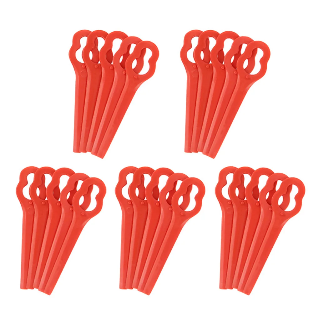 7mm Hole - 25PCS Косилка пластиковый резак косилка Замена триммер для сада принадлежности для газона LBShipping - Color: 7mm Hole - 25PCS
