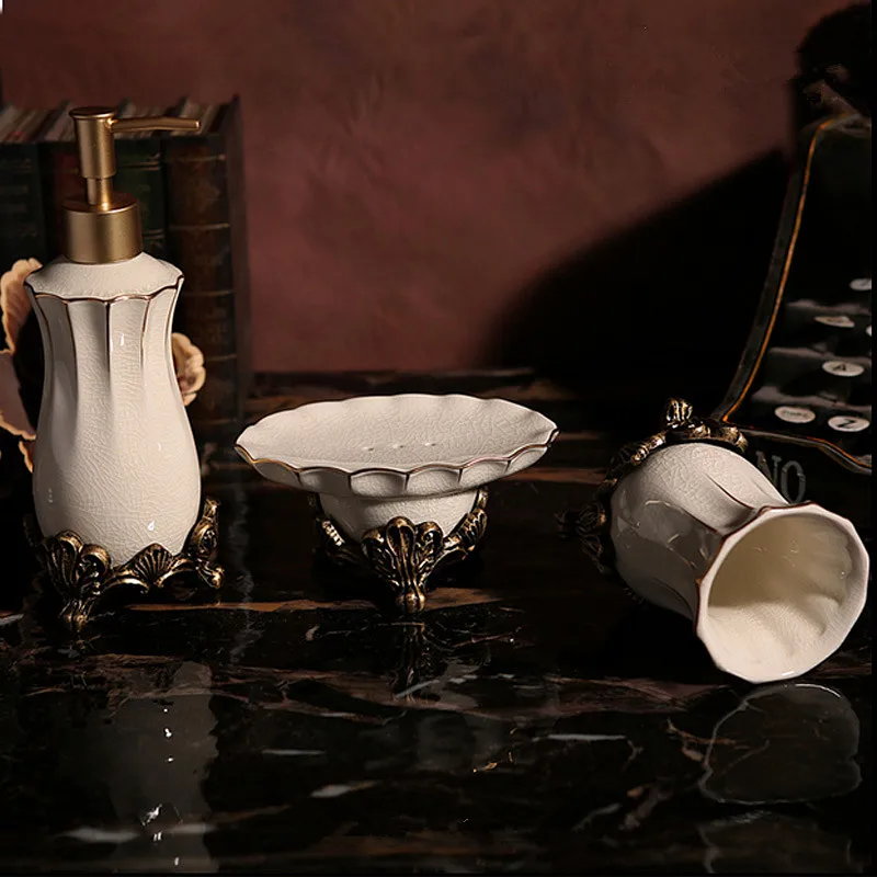 

European style ceramic toothbrush cup,ice crack porcelain Soap Dishes,bathroom Creative Liquid Soap Dispensers bottle,J17695