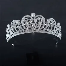 Snuoy Vintage Apple Shape Cubic Zircon Taria Silver Coroa de Princesa Queen Crown Medieval Accessories Women Jewelry HG817