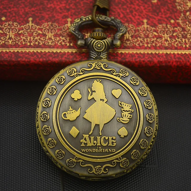Wholesale Fashion Quartz Pocket Watch Necklace Woman Alice In Wonderland Rabbit Wholesale Fashion Quartz Pocket Watch Necklace Woman Alice In Wonderland Rabbit