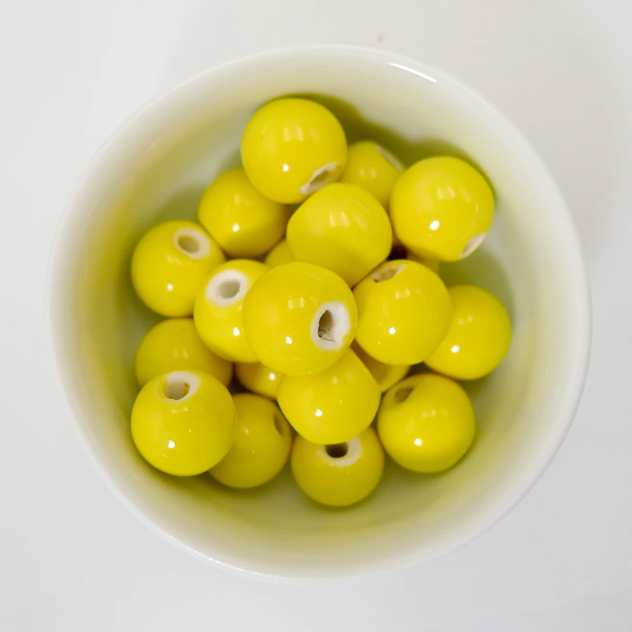 

China Ceramic beads not wooden Ceramics porcelain bead for jewelry making 12mm 20pieces/lot beads #A202B