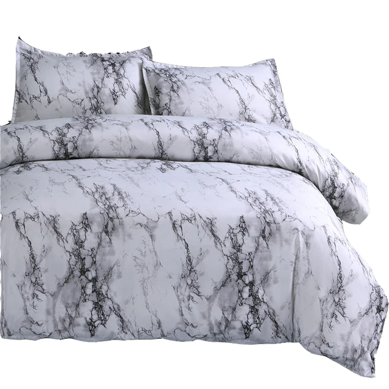 

New Fashion Marble Stripes Pattern Printed 3D Duvet Cover Set Polyester Sanding Bedlinens Pillowcase Duvet Cover Bedding Sets