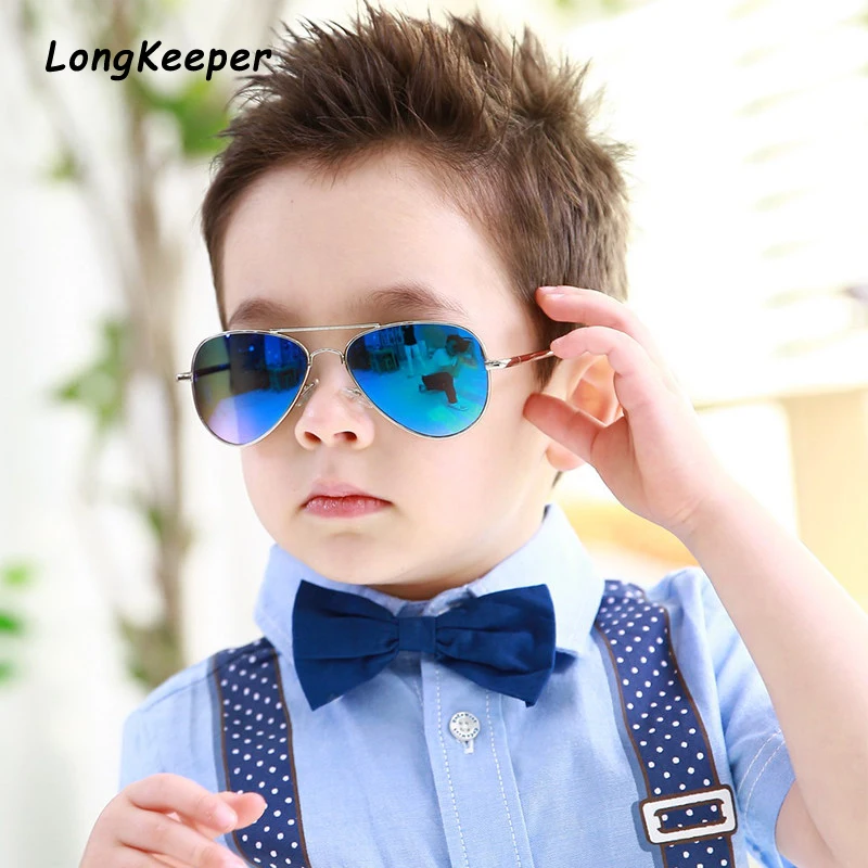 Kids Sunglasses Girls Piolt Style Children Sun Glasses For Boy Mirror Glasses Retor Metal Frame UV400 Sun Protection Oculos de