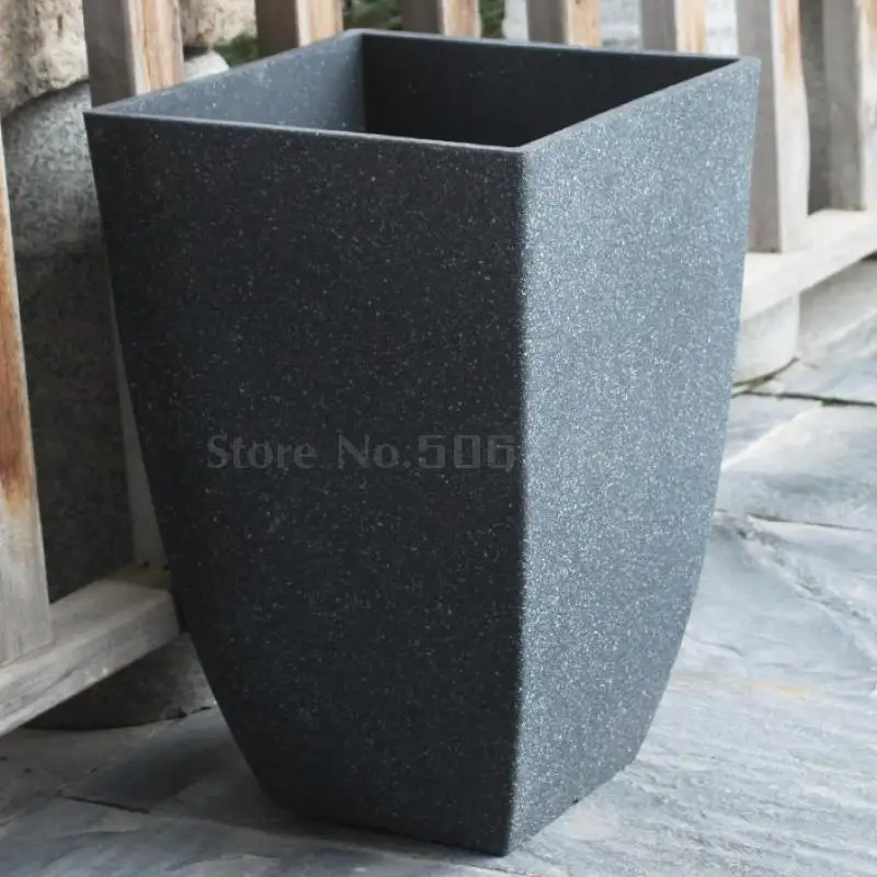 

Global Square Large Caliber Simulated Cement Style Simple European Living Room Balcony Ground High Flower Pot P529