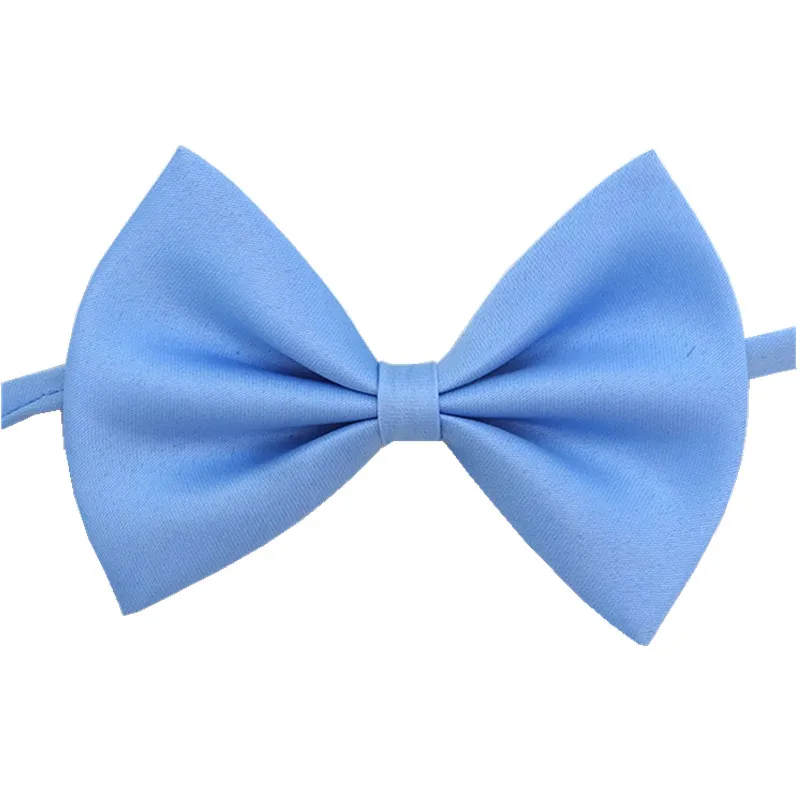 Простые детские галстуки-бабочки из полиэстера, галстуки-бабочки, детские галстуки для мальчиков и девочек, смокинг, бантики для собак - Цвет: light blue