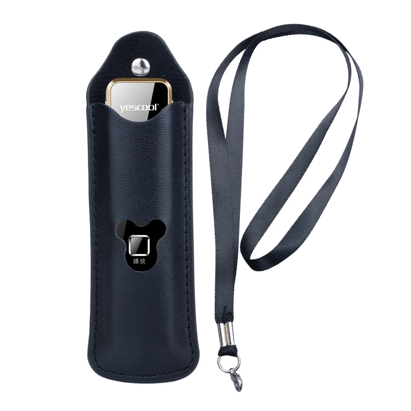 

Yescool leather case for A7 voice recorder Dictaphone protective sheath with Lanyard