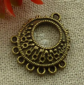 

120 pieces bronze plated earring connectors 27x24mm #2191