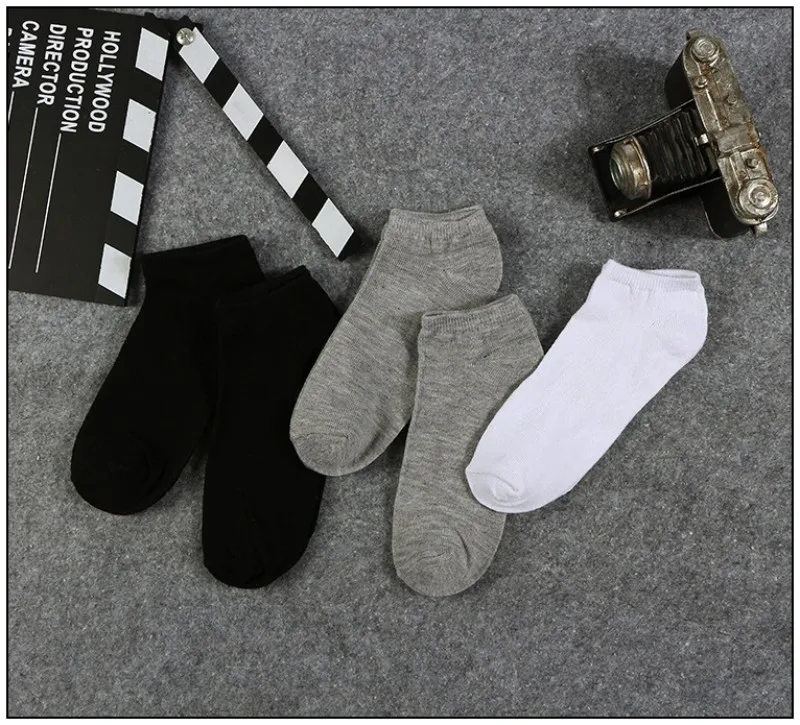 Cody Сталь Повседневное Для мужчин однотонные носки Цвет человек-невидимка носки-башмачки с открытым носком удобная мужская короткие носки