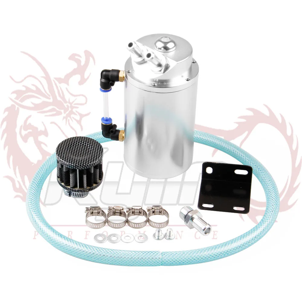 KYLIN New Universal Polish OIL CATCH TANK CAN + Breather 9mm & 15mm