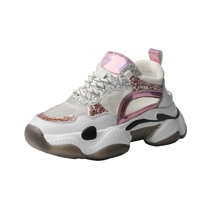 

New Ladies Casual Shoes Comfortable Breathable Mesh Ladies Sneakers Color Platform Women's Shoes